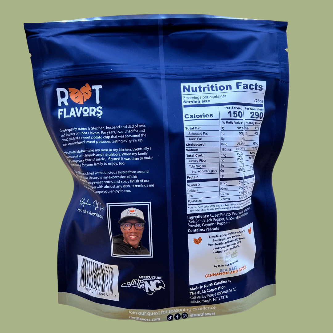 Root Flavors 2oz Garlic and Cayenne Sweet Potato Chips - 8 or 12 Pack