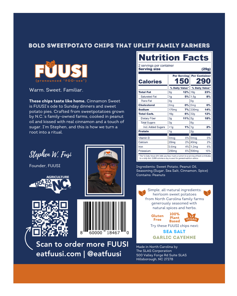 (Pre-Order) 2oz FUUSI Cinnamon Sweet Sweetpotato Chips