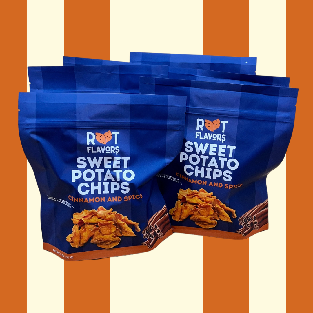 Thanksgiving Chips - Cinnamon and Spice Sweet Potato Chips - 6 or 12 Pack